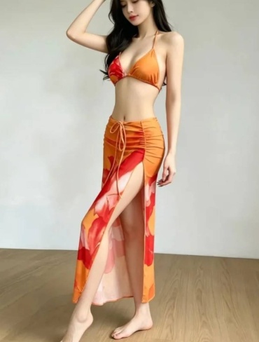 Купальник раздельный LADYS SHOP BEACHWEAR оранжевый