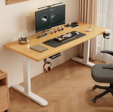 Стол компьютерный 8341c, 100х60x125 см, белый, бежевый