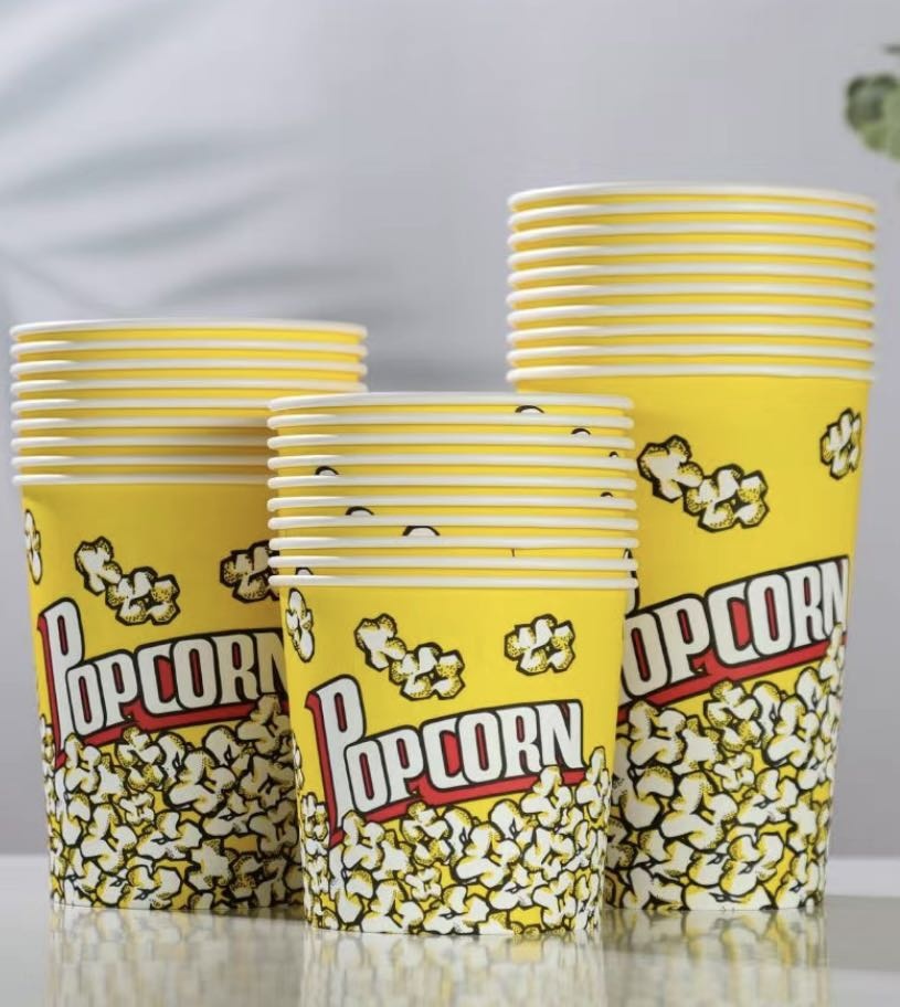 BOX коробка для попкорна Стакан для попкорна желтый 100 шт