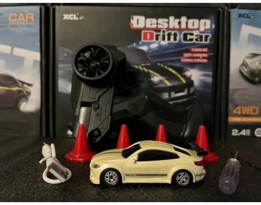 Машинка на радиоуправлении mini-drift-kar_1:64_bezhevaya-BMW