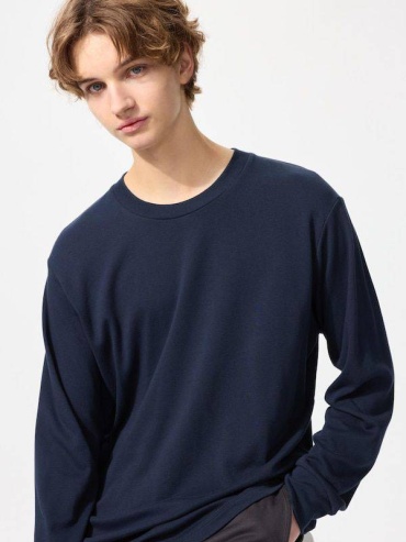 Лонгслив Uniqlo темно-синий