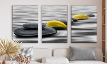 Room Art KZ модульная картина Художественный абстракция золотой камень 160x80 см