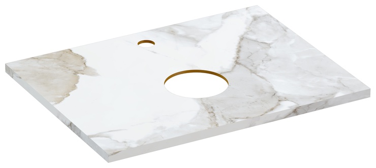 Столешница Cersanit STONE, керамогранит, искусственный камень, 58.5x44.5x2 см