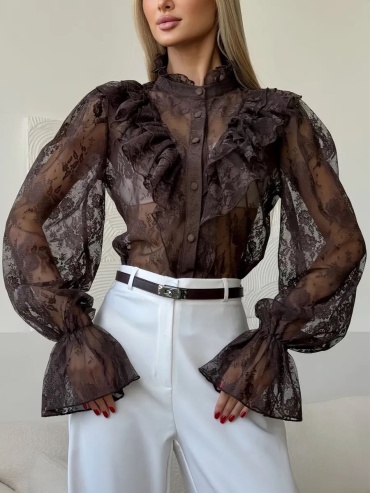 Блузка коричневый