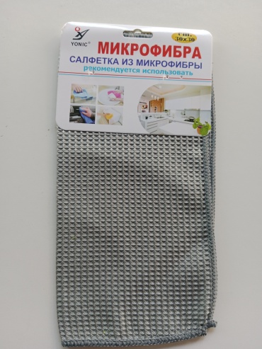 Тряпка для мебели, для посуды YONIC 30-30 см 1 шт, микрофибра