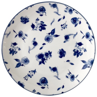 Тарелка Коралл Blue calico 20 см, 1 шт, фарфор