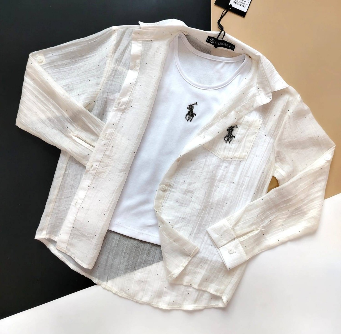 Рубашка AYLIN COLLECTION белый, молочный