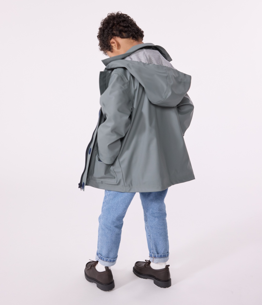 Плащ Petit Bateau серый