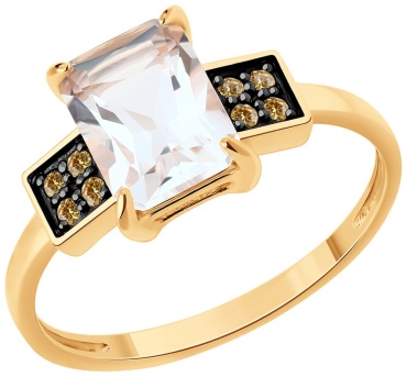 Diamant 161228 размер 17.5 вес 1.98 г золото, фианит