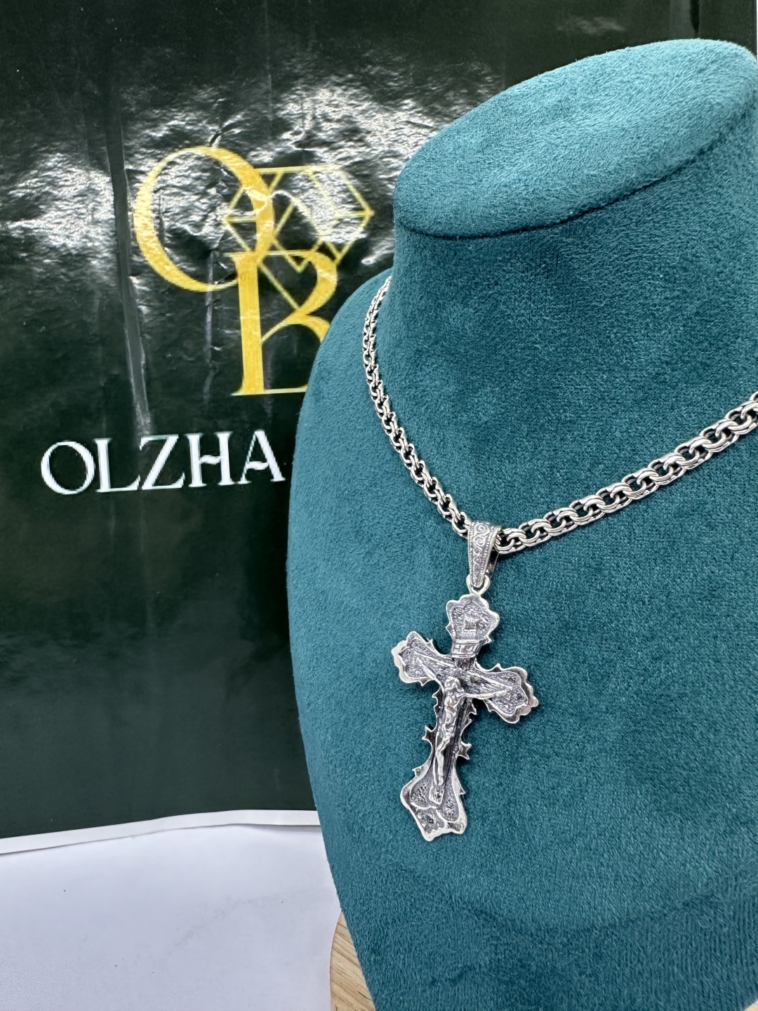 Колье OLZHA BRAND 19941228 длина 40 см вес 30 г серебро, без вставок