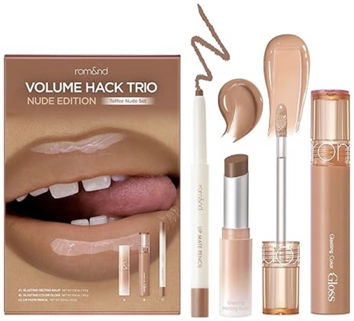 Romand Volume hack trio nude edition палетка для макияжа губ Карамельный нюд