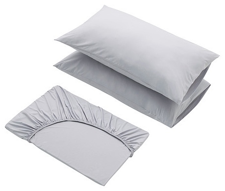 Простыня с наволочками IKEA Простынь на резинке 180x190, полиэстер