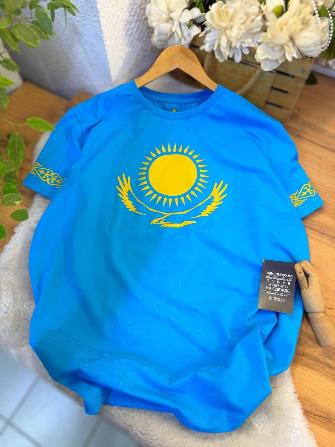 Футболка для мальчиков Казахстан Патриот TMH_TREND.KZ голубой