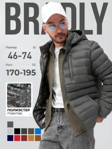 Зимняя куртка BRADLY серый