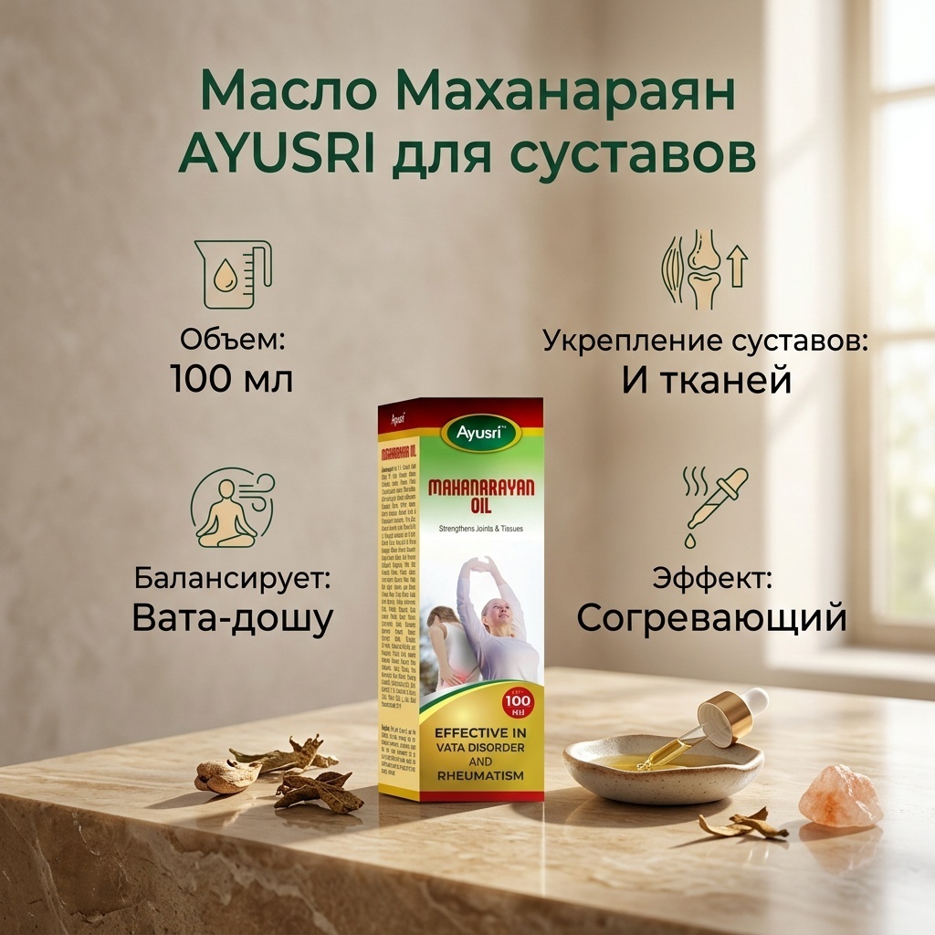 Маханараян масло для суставов AYUSRI, 100 мл