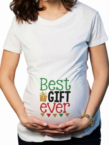 Футболка mamabest белый, зеленый