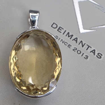 Подвеска Deimantas 129340884 вес 10.1 г серебро, цитрин