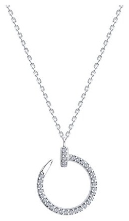 Колье Diamant 72051 Гвоздь длина 38.43 см вес 3.6 г серебро, фианит