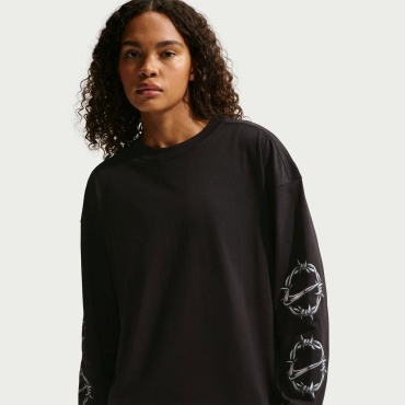 Лонгслив Nike черный, белый