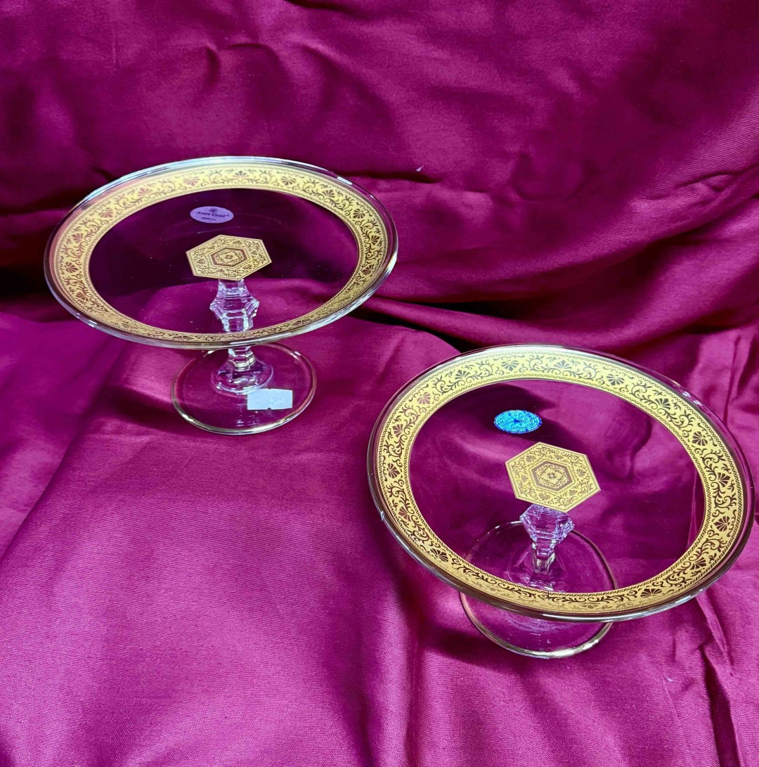Astra Gold лимонница Cake plate 15/33-859 круглая 2 шт, стекло, хрусталь