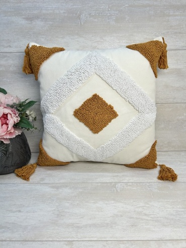 Подушка декоративная Aihome 45x45 см, Вышивка