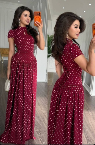 Повседневное платье FASHION бордовый