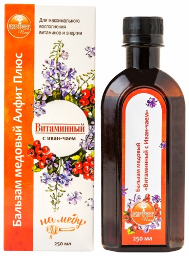 Алфит Плюс Бальзам медовый «Витаминный с иван-чаем» бальзам 250
