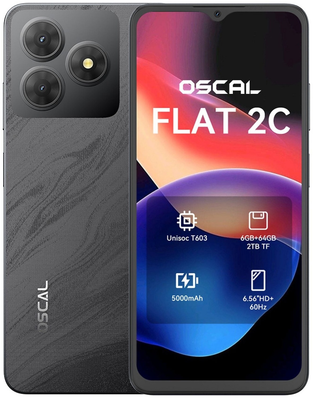 Смартфон OSCAL FLAT 2C 3 ГБ/64 ГБ черный