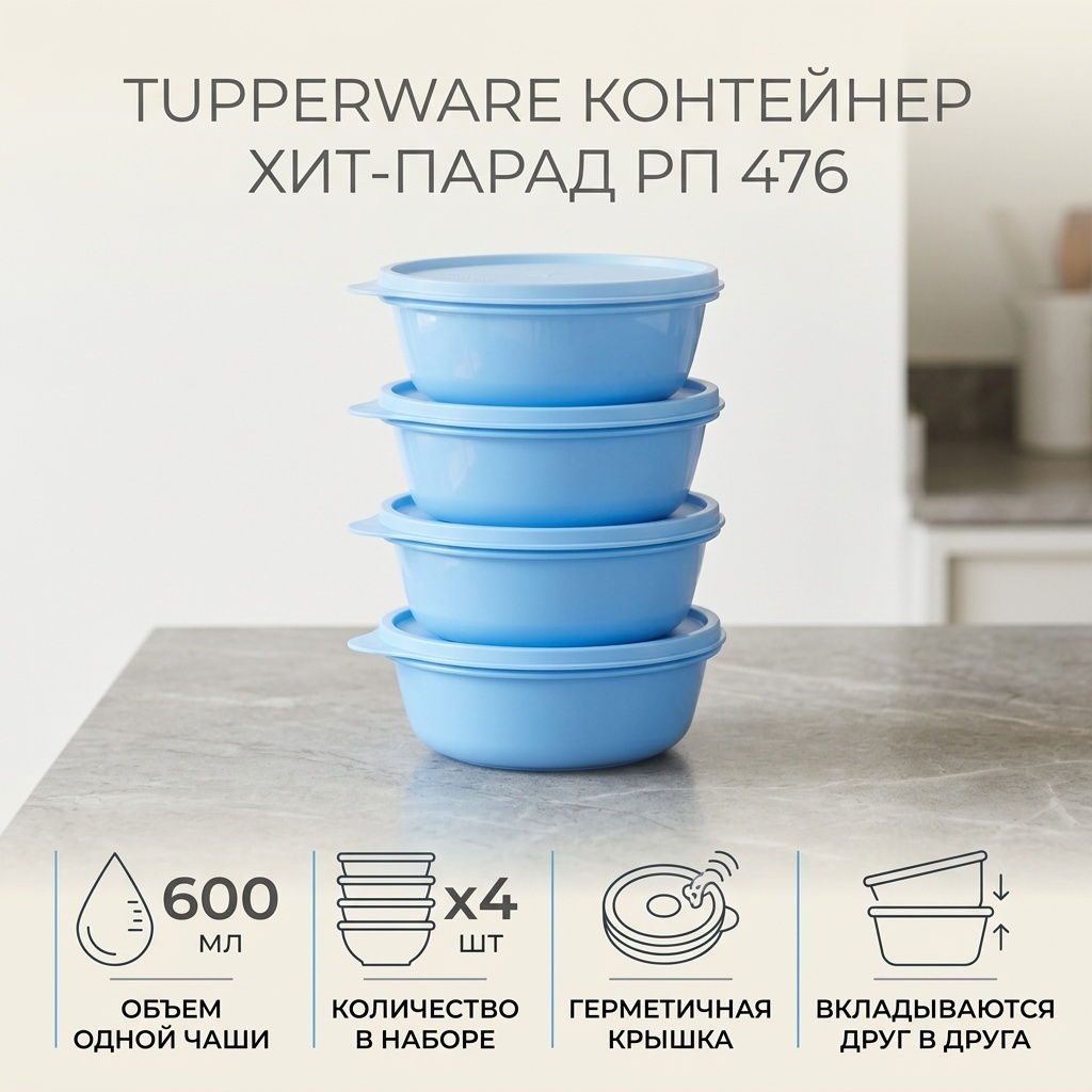 Tupperware контейнер Хит парад Рп 476, пластик