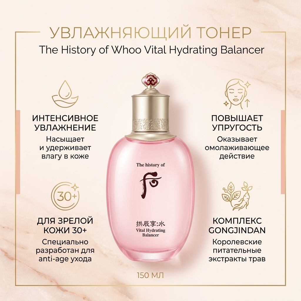 The History of Whoo тонер Vital Hydrating Balancer 150 мл
