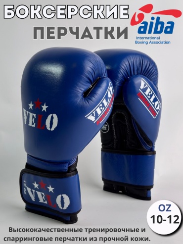 Боксерские перчатки Sportmix 10 oz синий