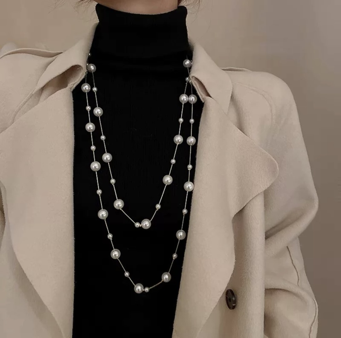 Цепь Fashion Jewelry длина 80 см жемчуг жемчуг