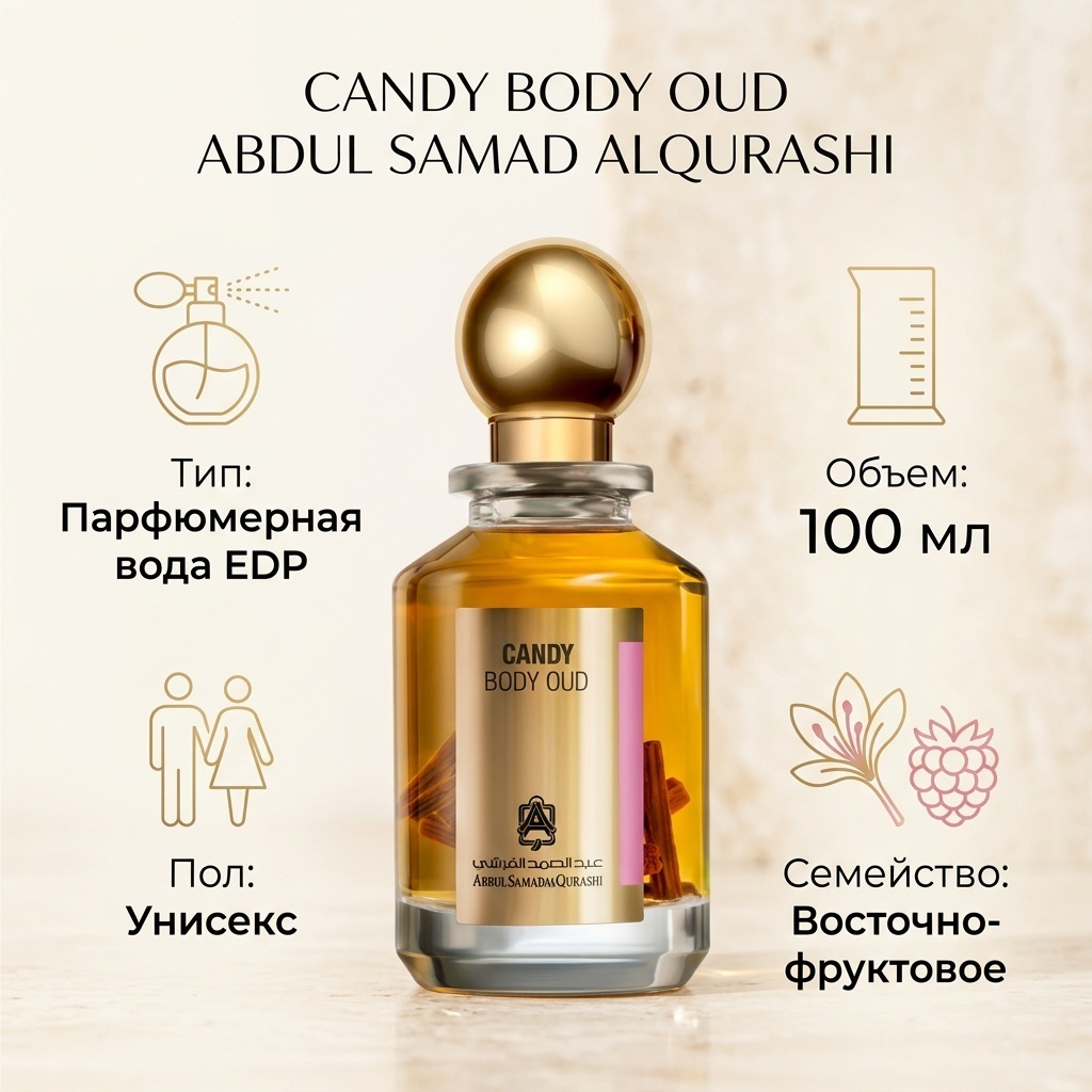 Abdul Samad Al Qurashi Candy Body Oud парфюмерная вода EDP 100 мл, унисекс