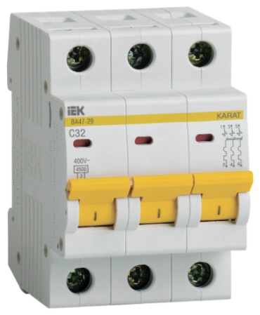 IEK автоматический выключатель 3P 32 A, 4.5 кА, 400 В