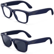 Смарт-очки Ray-Ban META WAYFARER (Gen 2) Shiny Cosmic Blue/Clear to Sapphire Transitions Large синий