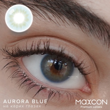 Контактные линзы MAXCON Aurora Blue -4.50 кривизна 8.6 на три месяца 2 шт
