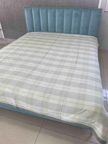 Покрывало Home Collection 220х200 см, хлопок, муслин, фисташковый