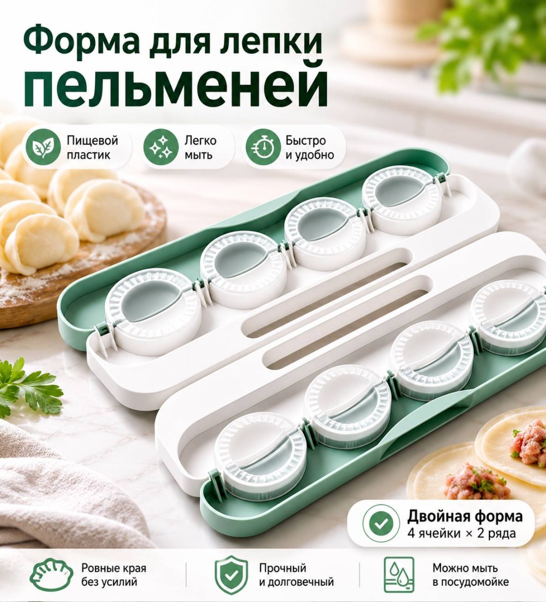 Форма для пельменей и вареников пластик 1 шт