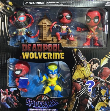 Фигурка Marvel Игрушка Человек-паук Дэдпул и Росомаха мини фигурки 5 см 5 шт