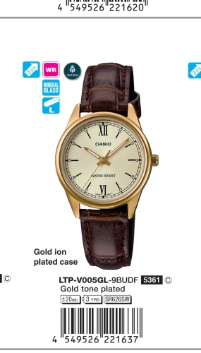 Кварцевые GOLD TIME LTP-V005GL-9BUDF сталь
