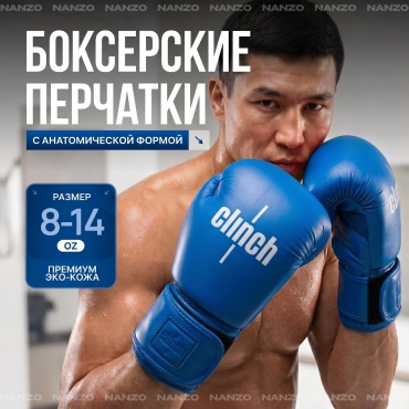 Боксерские перчатки Nanzo 12 oz синий