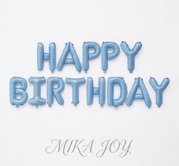 Набор воздушных шаров MIKA JOY Happy Birthday 13 шт, голубой