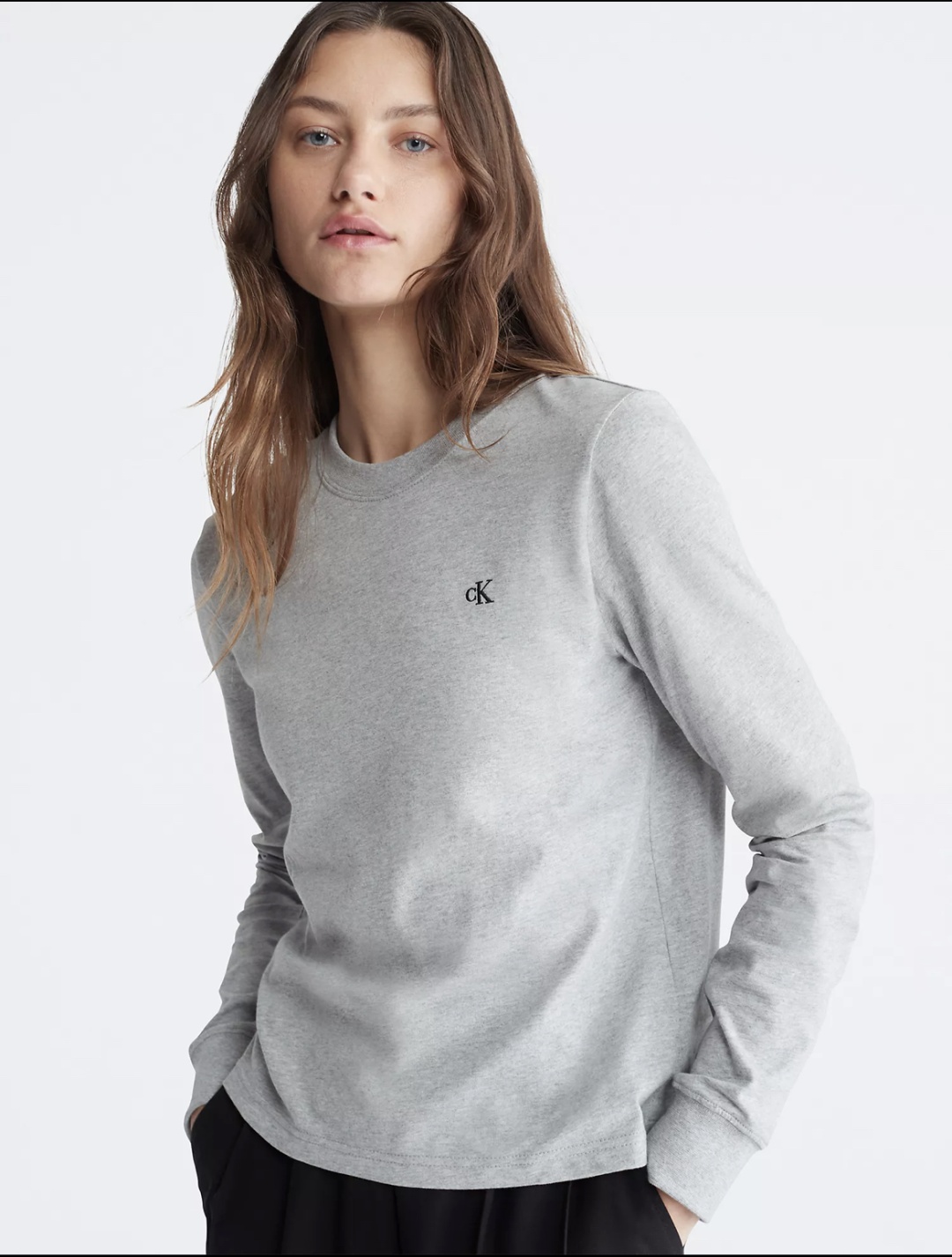 Лонгслив Calvin Klein серый