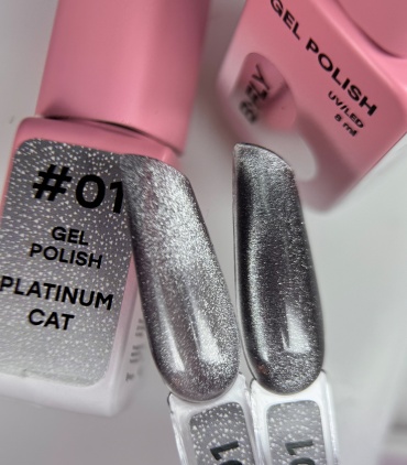 B-Fly гель-лак PLATINUM CAT #01 серый металлик глянцевое 8 мл