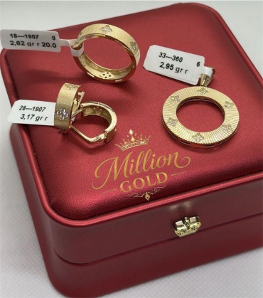 MILLION GOLD 450274198 вес 8.4 г золото, фианит