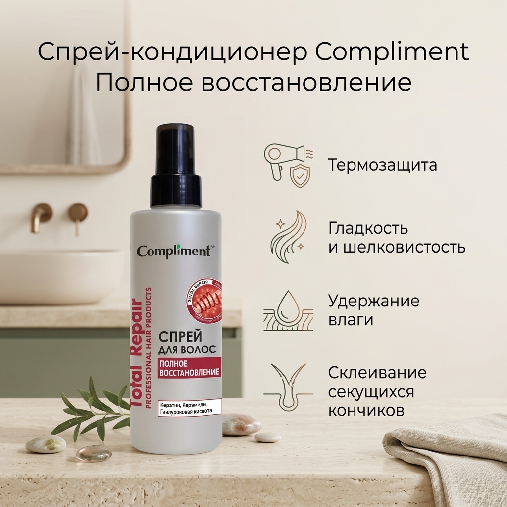 Compliment Полное восстановление спрей-кондиционер 200 мл