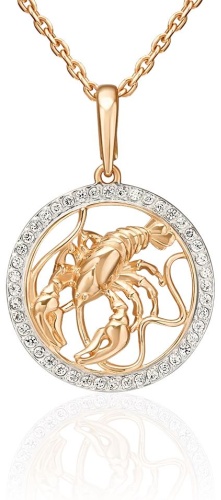 Подвеска PLATINA 03-3641-01-401-1110 вес 1.52 г золото, фианит