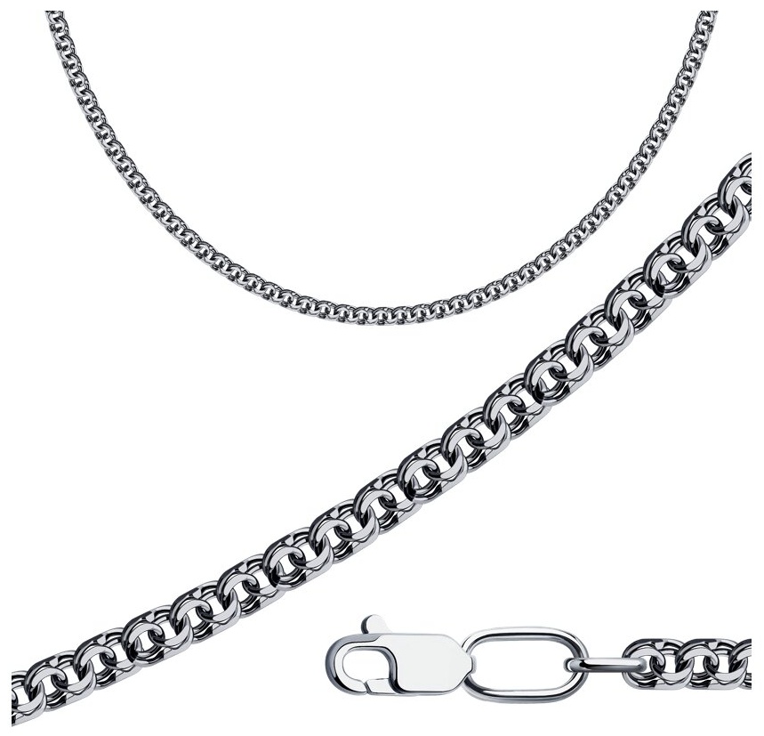 Diamant V99611 длина 50 см, вес 8.37 г серебро, плетение бисмарк