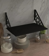 Полка Полка 1, 52х33x25 см, черный