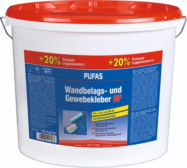 Клей обойный PUFAS Wandbelags- und Gewebekleber GF, 18000 г